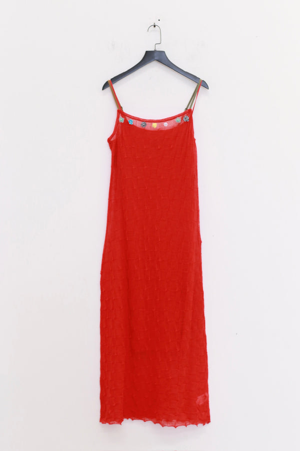 YANYAN KNITS 25 Spring/Summer BOLOROR Suspender Skirt YYK-YYW25-0251-HONG Red